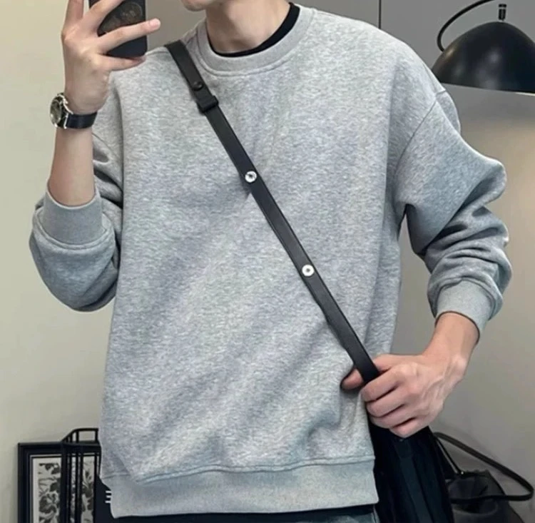 男士圆领棉卫衣春款