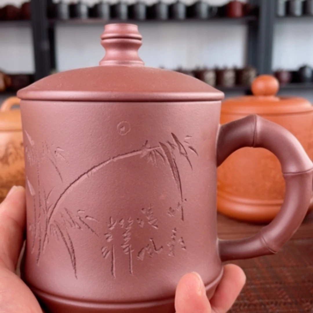 【闪购商品】茶杯紫砂宜兴原矿紫砂盖杯微瑕