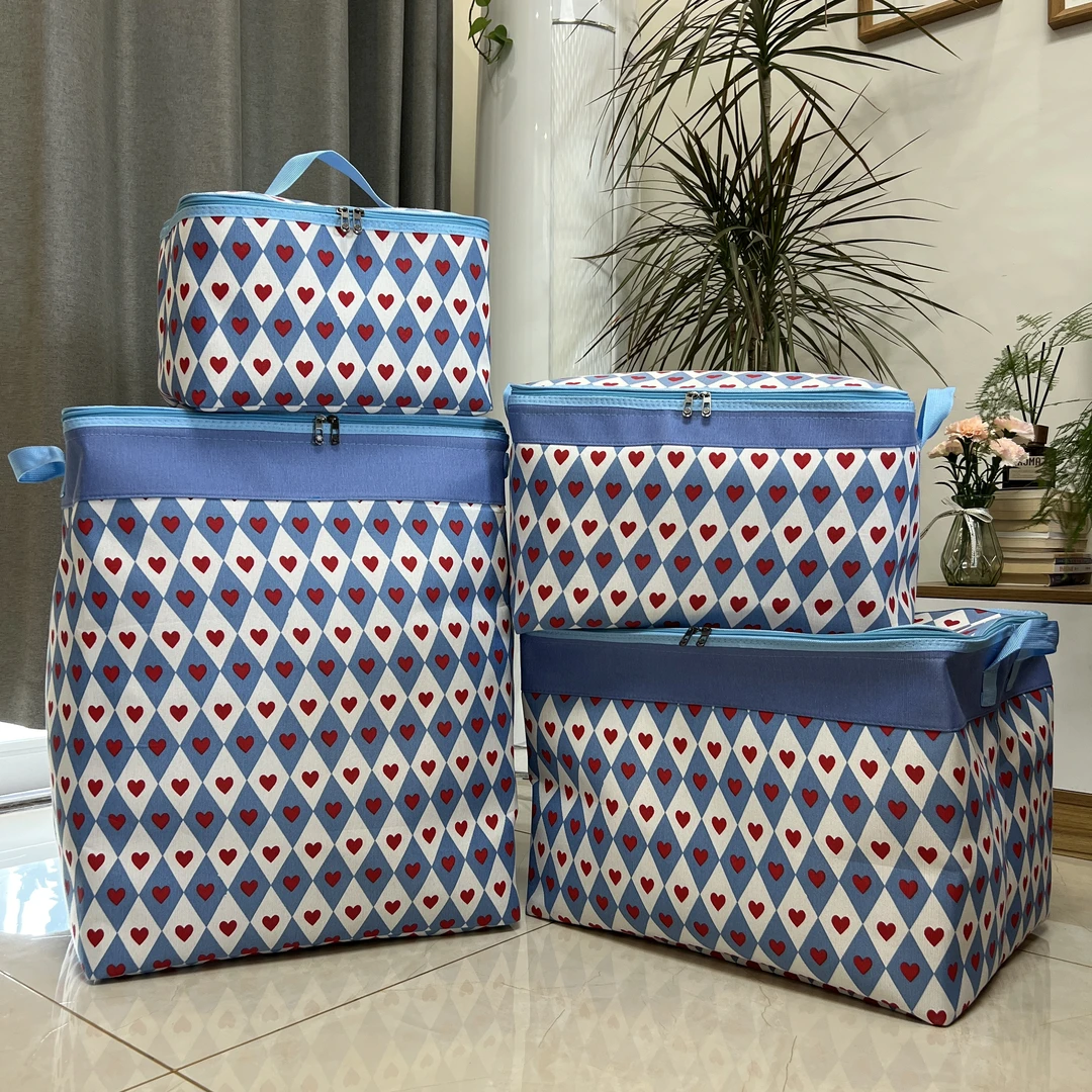 外贸原单被子大容量可折叠收纳袋防水防潮衣服整理卡通家用储物