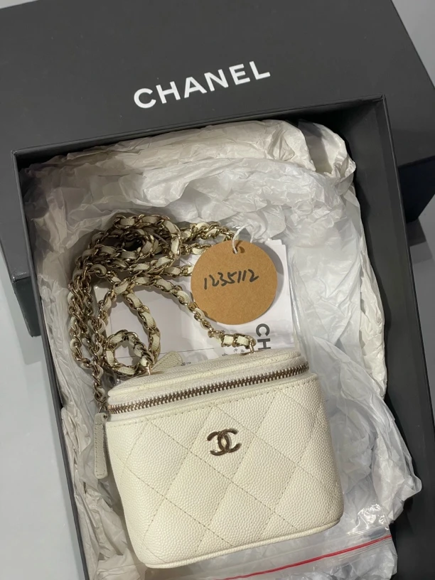 95新 Chanel/香奈儿 夏七中古/Chanel化妆盒子单肩包/1235112
