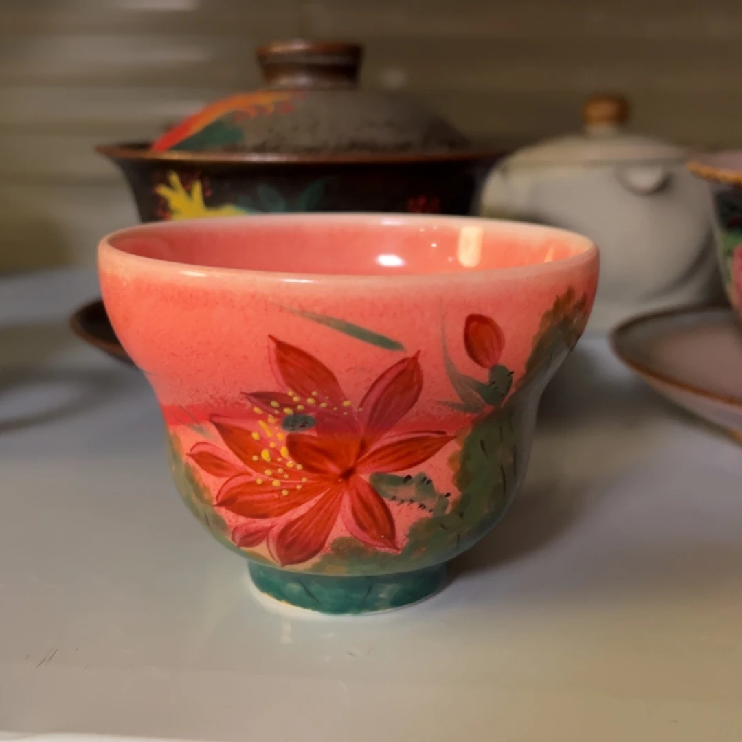 柴烧纯手工手绘陶瓷