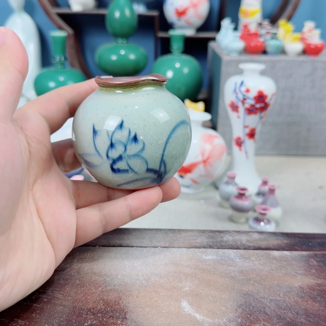 陶瓷手工小花器摆件