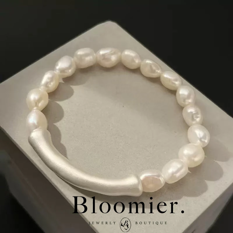 足银手镯 【Bloomier】足银999 鎏光里古法竹节手镯 弹力