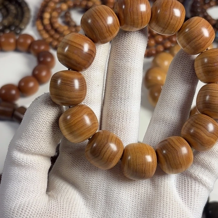 ༺***༻檀香木1718老山檀虎皮纹供奉奶香