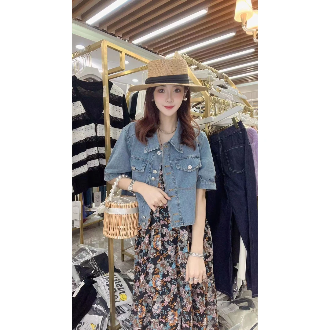 A34302 2025春夏新款百搭天丝软牛仔外套