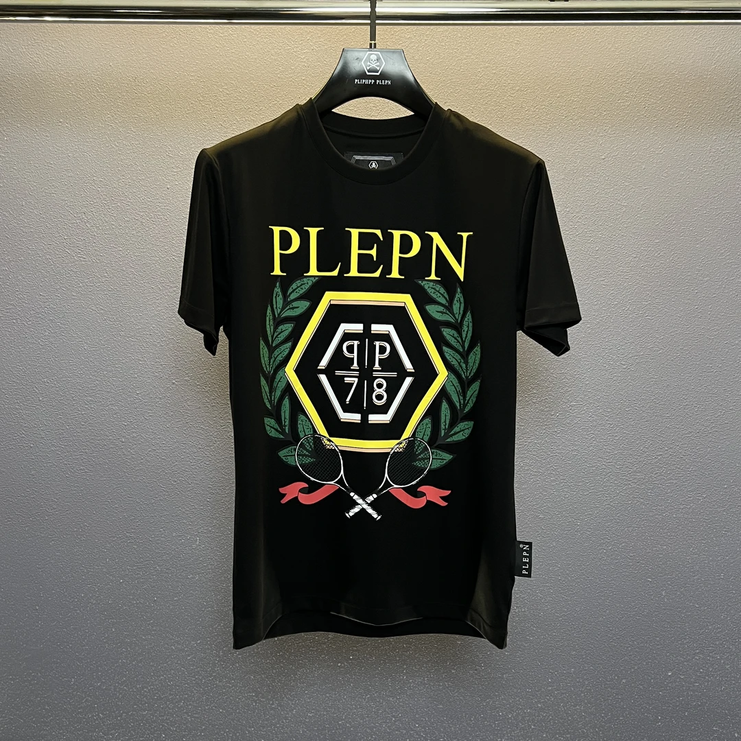 PLIPHPP PLEPN新款欧美网球麦穗联名时尚男士圆领短袖T恤1750