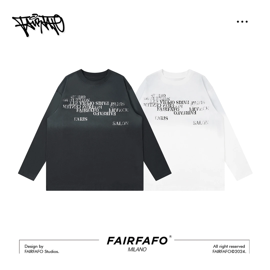 FAIRFAFO林肉肉【不规则字母印花长袖】CXAL4B039