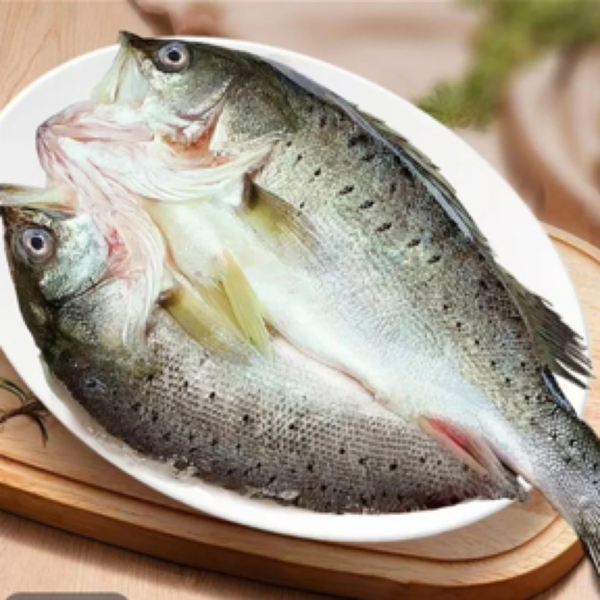新鲜开背鲈鱼 700/800条 3条装三去免处理去鳞腮脏