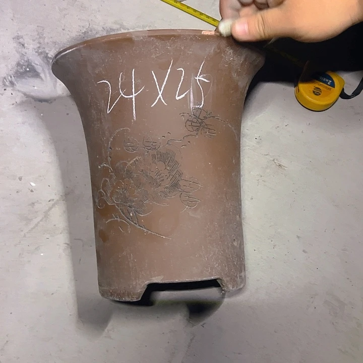 紫砂花盆透气大号