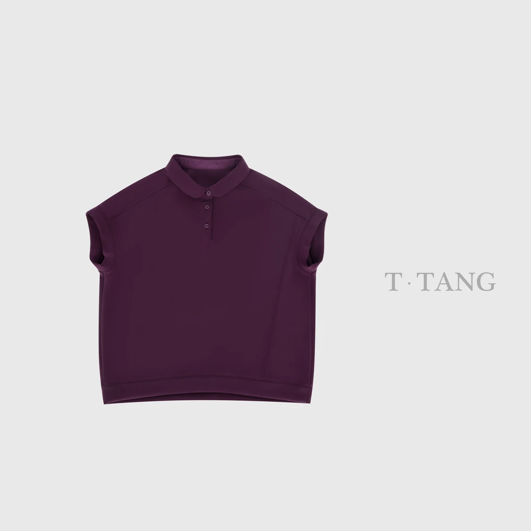 FL秋季380g铜氨丝空气层显瘦百搭宽松秋季打底无袖衬衫【6201】TT