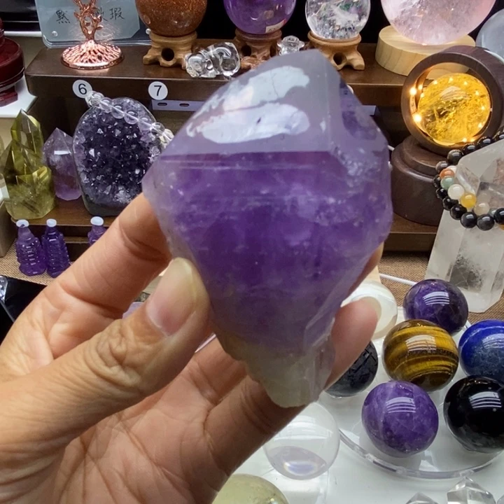 水晶摆件未镶嵌天然紫水晶原石