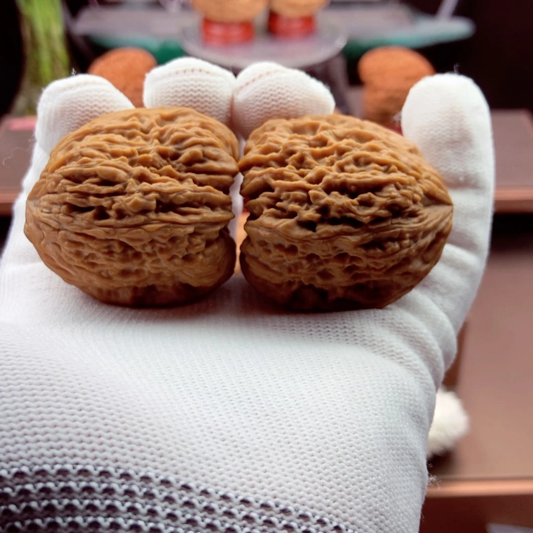 文玩核桃吊坠拉丝高炮深凹38.36.39.38.6克