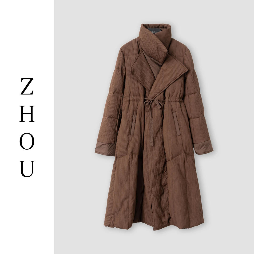 （周哥甄选）咖色羽绒服-32633