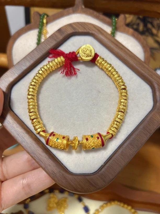 足金腰缠万贯手串 35.35克