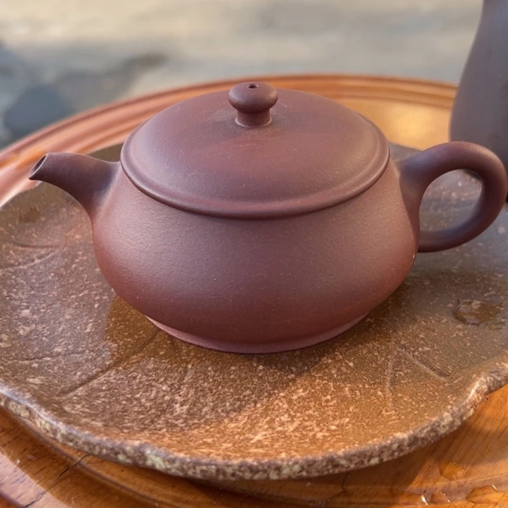 茶壶紫砂文革紫泥明炉150cc
