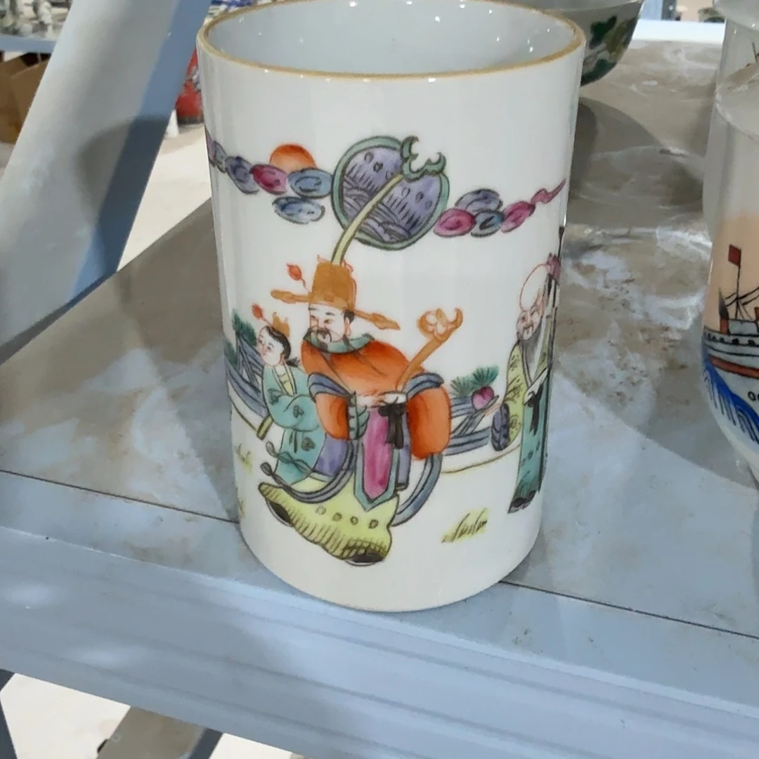 瓷片摆件手绘瓷器全部处理