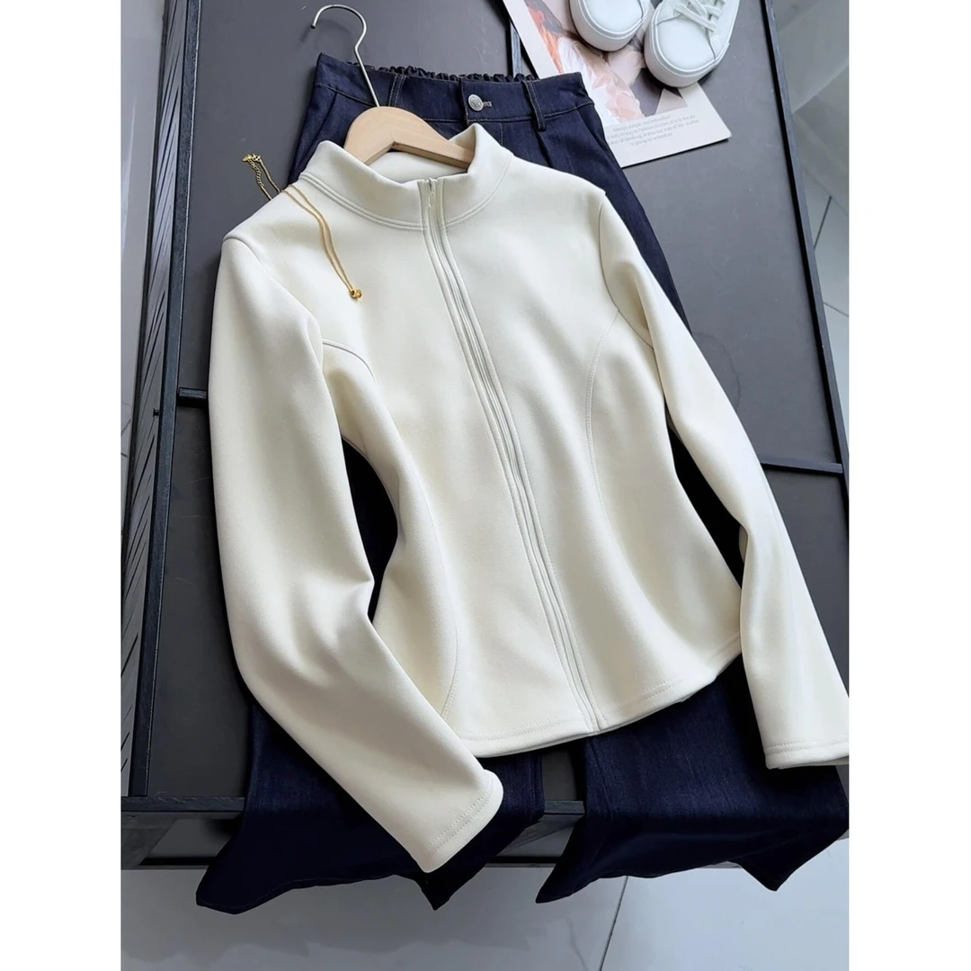 修身运动拉链开衫卫衣打底衫显瘦长袖上衣百搭瑜伽服外套