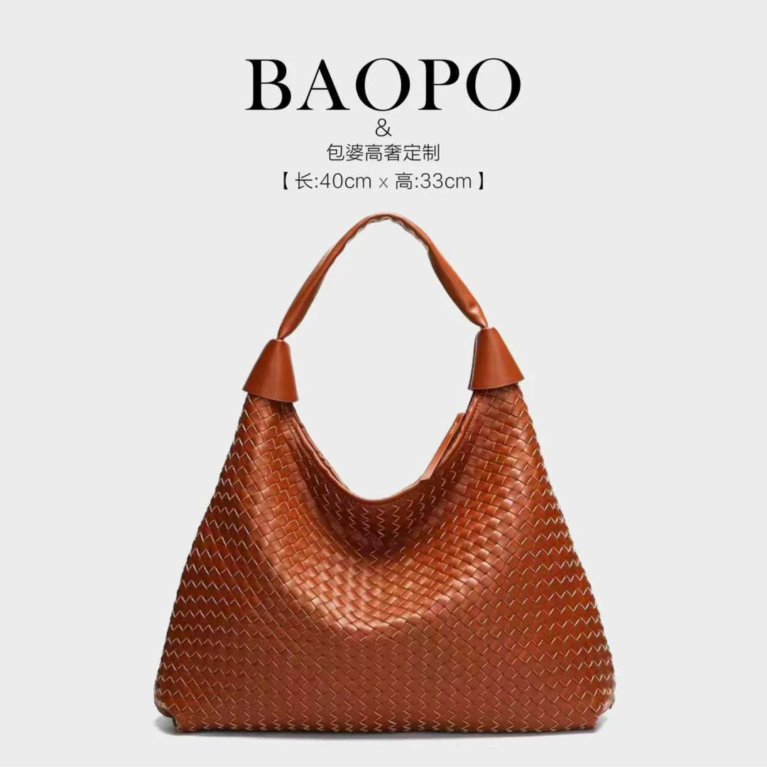 【BAOPO】单肩包车缝线单肩包33003阔焦糖棕