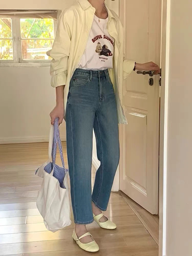 花代家-福利小整款-百搭显瘦时尚休闲牛仔裤-英