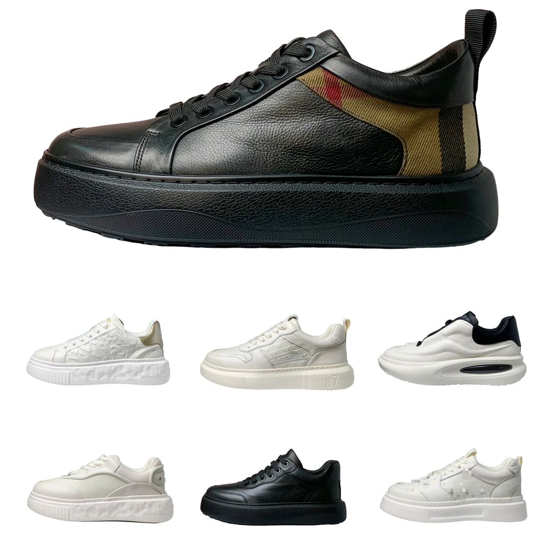 【真皮】轻奢板鞋广州真皮男鞋时尚简约百搭小白鞋上班