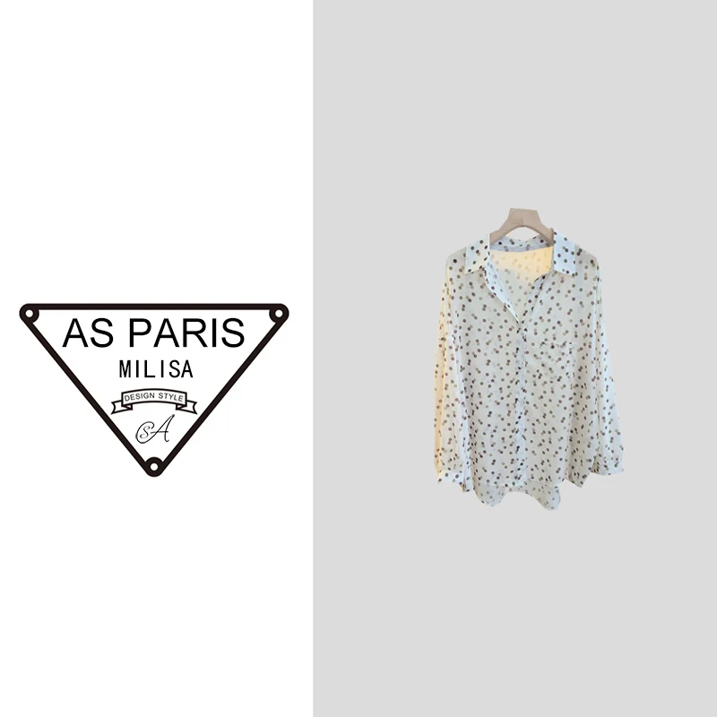 【长袖.透】罩衫今年超火新款小衫8606