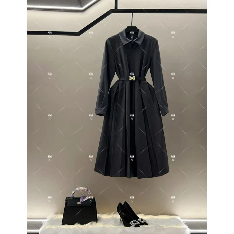 春夏丨设计师轻奢法式印花女士连衣裙 0092