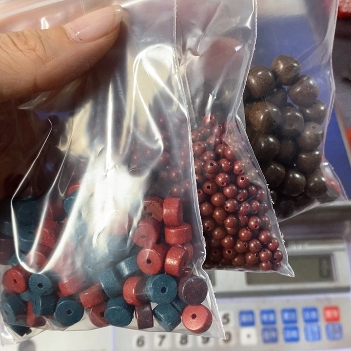泥塑药片珠➕0.4➕人参老型珠 100克