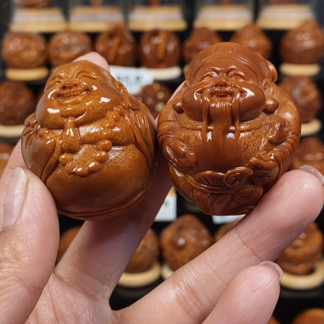 橄榄核吊坠财迷一对0068