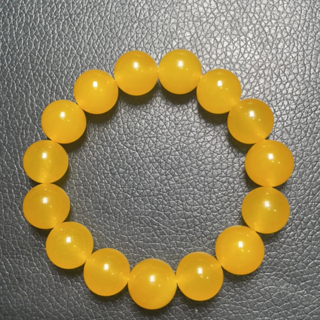 414  卡14鸡冠黄手串