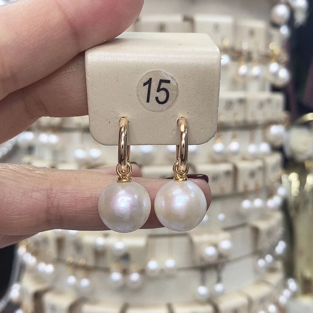 耳饰淡水珍珠银S925镶嵌