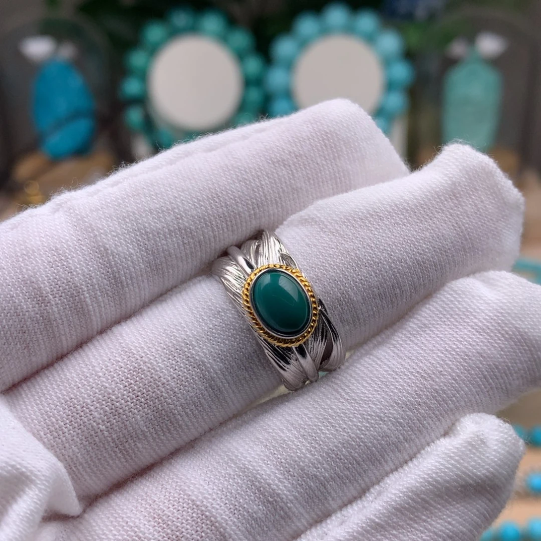 绿松石银S925镶嵌珠宝奇石