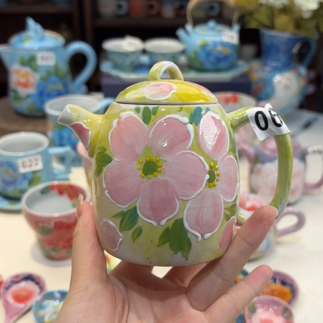 景德镇手绘高温釉下彩陶瓷茶具