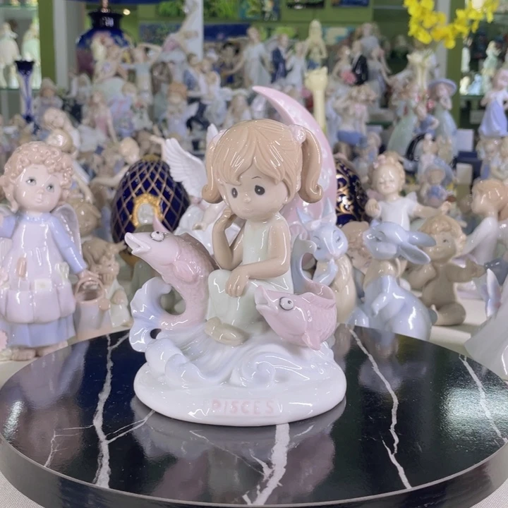 陶瓷双鱼座水滴娃娃