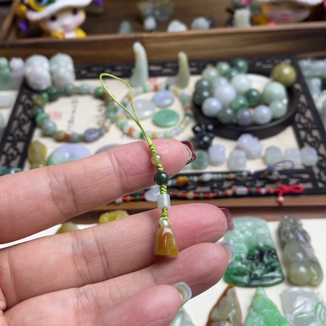 翡翠挂件未镶嵌手机挂件