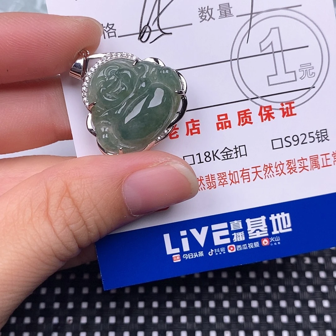 翡翠银S925镶嵌颈饰