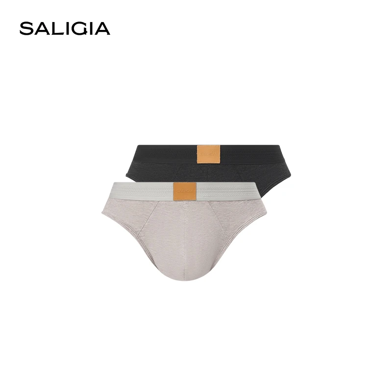 SALIGIA狩猎庄园棉莫混纺定制双色花纱织物男士三角内裤