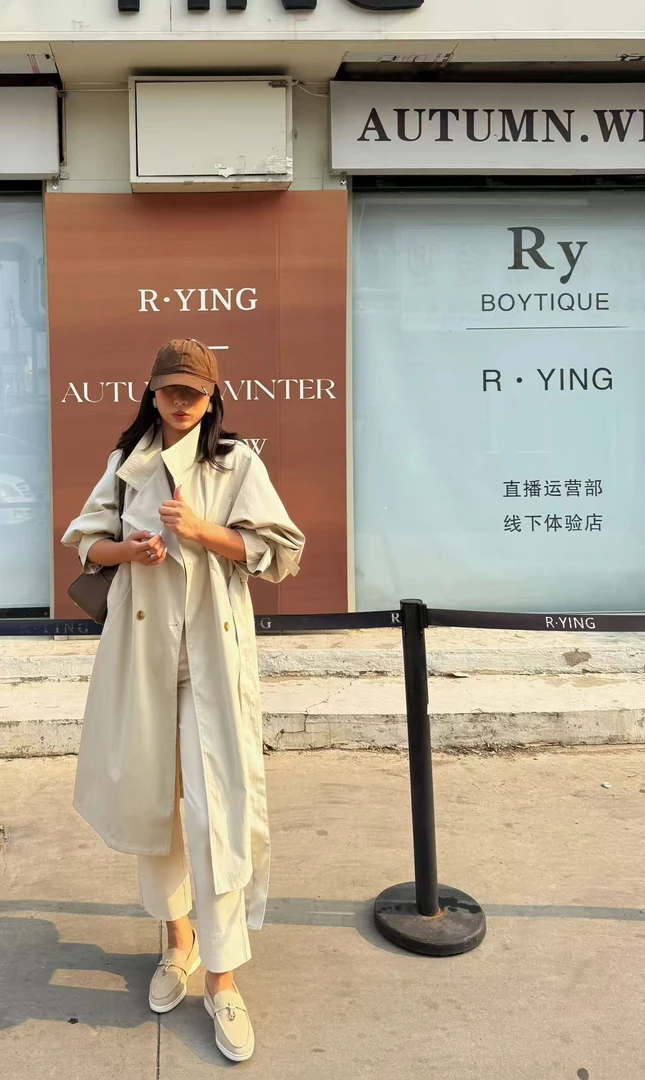 【R·YING】25SS夏季新款韩版收腰显瘦气质女主风衣
