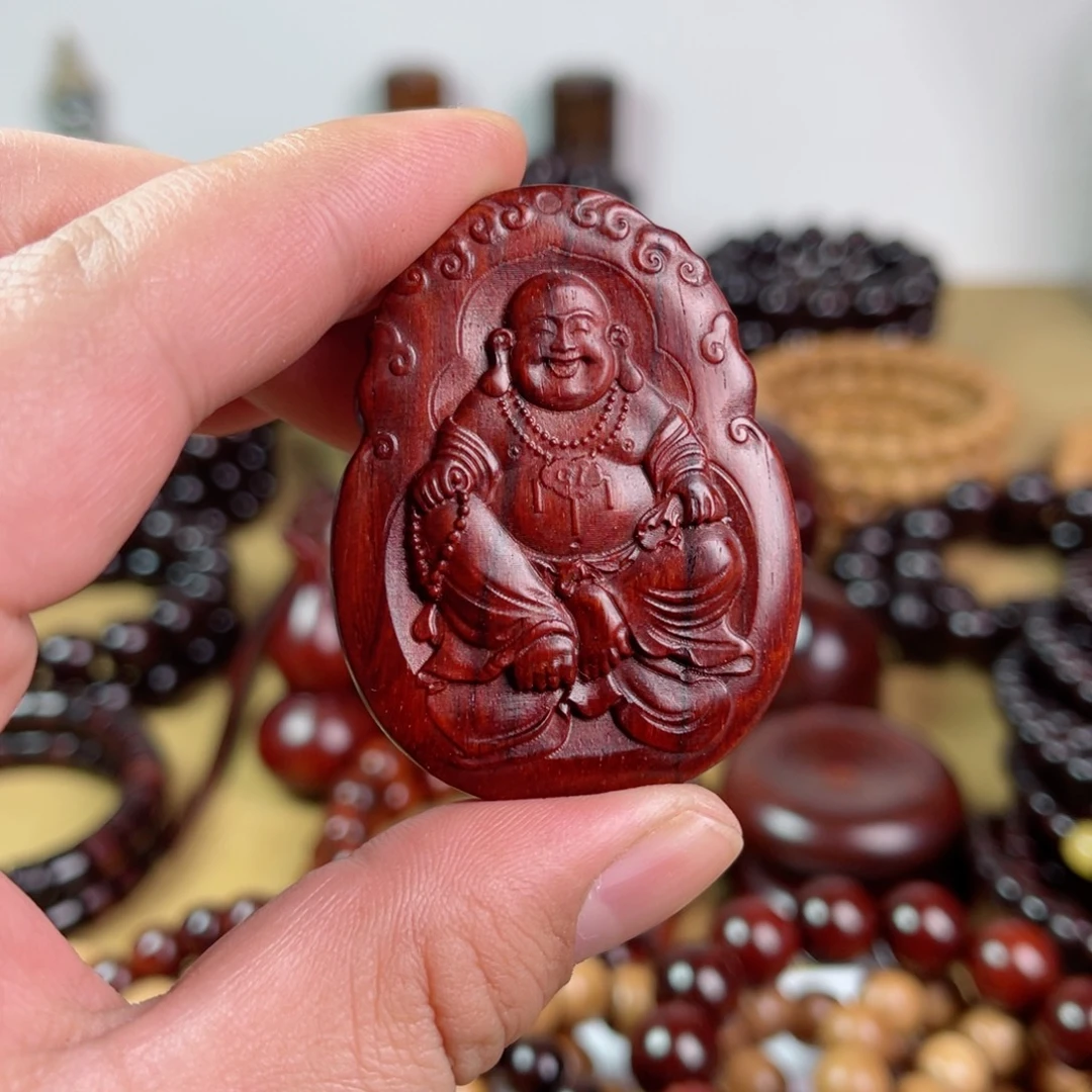 吊坠小叶紫檀461弥勒笑佛吊坠