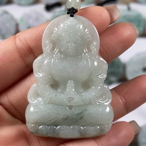 翡翠颈饰未镶嵌观音福利