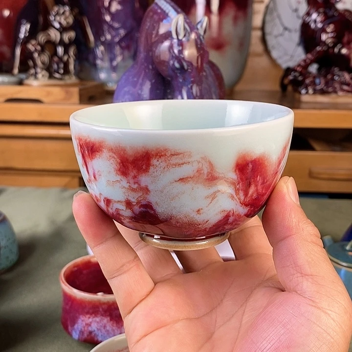 钧瓷碗玉石釉全手工