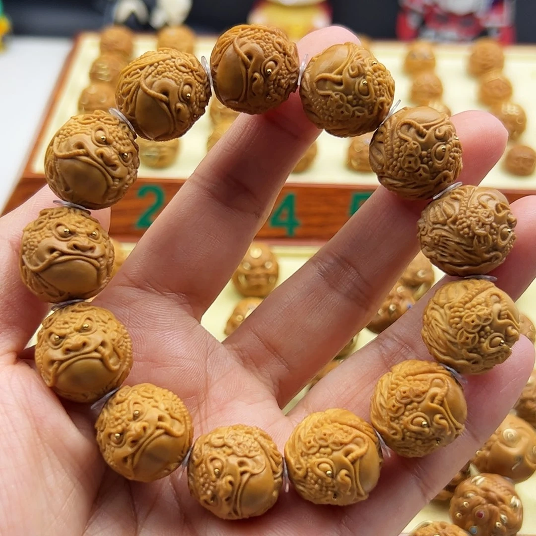 猴头核桃手串带封口线
