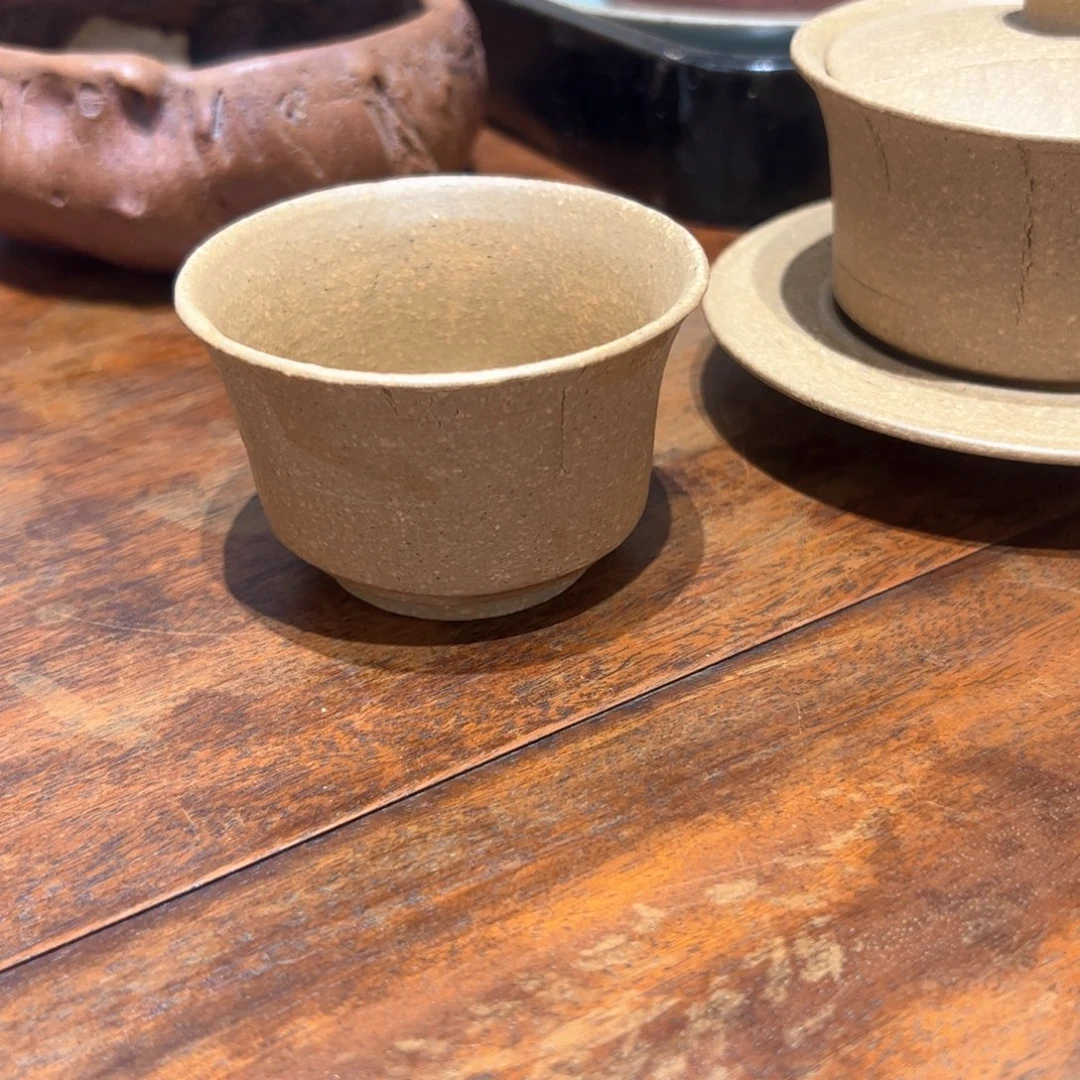 小***麻紫砂茶杯原矿无添加本山绿泥beizi