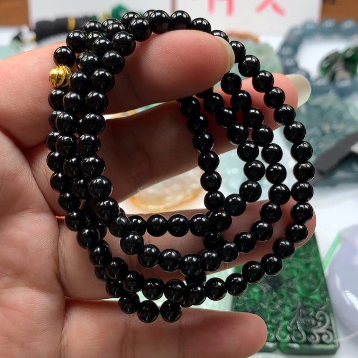 翡翠颈饰未镶嵌保真天然A货翡翠