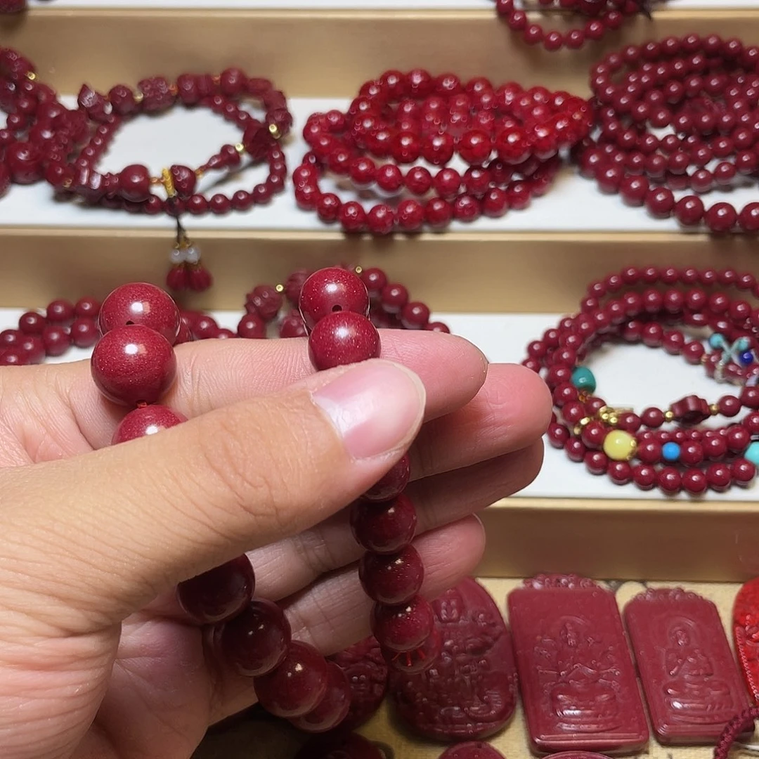 天然辰砂紫金砂12mm14mm