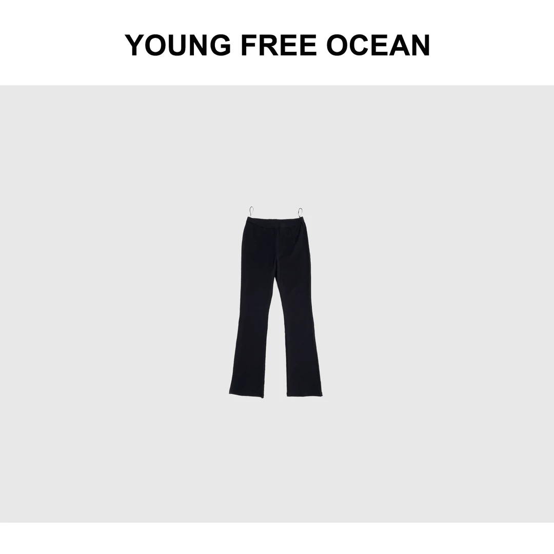 YOUNG FREE OCEAN2025春款 小微喇弹力针织裤8606