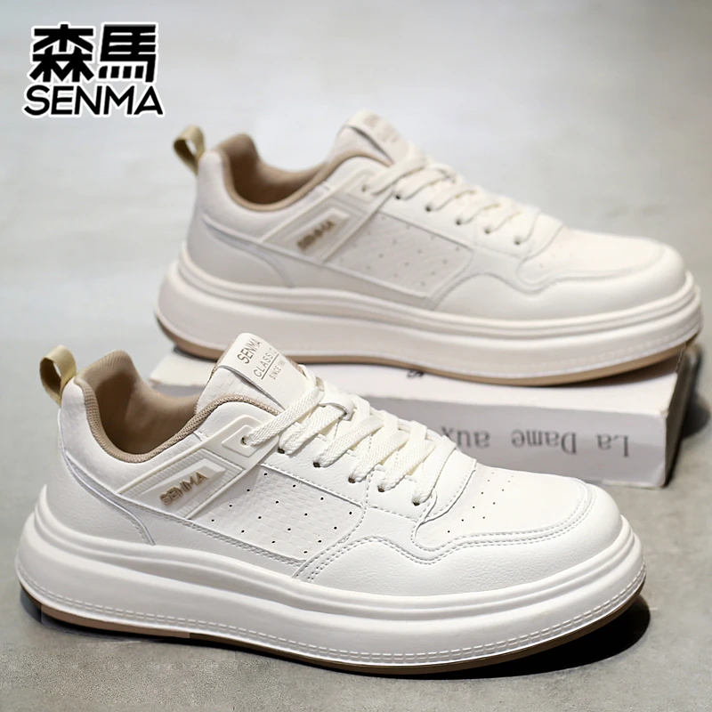 SENMA/森马男鞋秋季开车男鞋干净感痞帅男鞋皮面板鞋秋冬鞋子男款