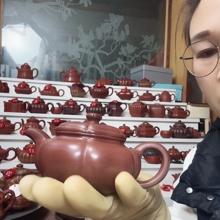 茶壶紫砂宜兴紫砂壶源矿紫泥150cc