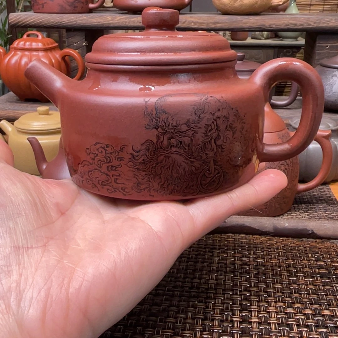 紫砂茶壶宜兴原矿紫砂手工制220全