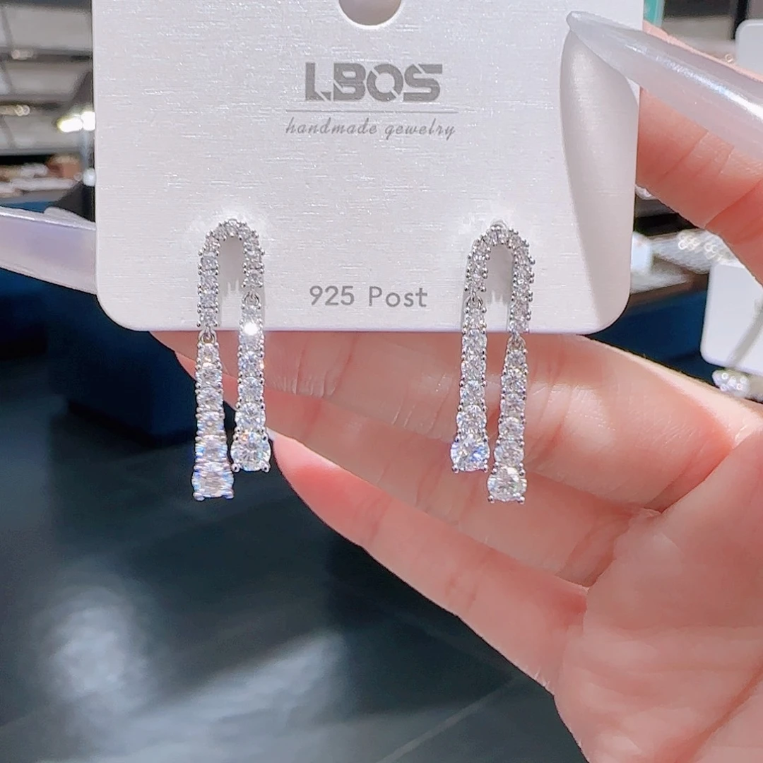 锆石铜合金925银耳环