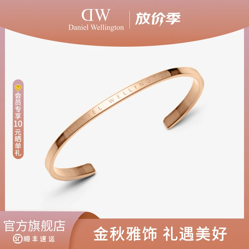 合金手镯 【秋季热款】dw手镯 经典时尚百搭情侣设计感手环饰品